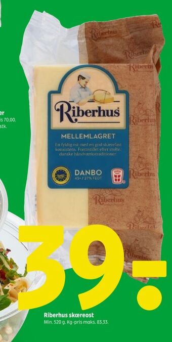 Coop 365 Riberhus skæreost mellemlagret tilbud