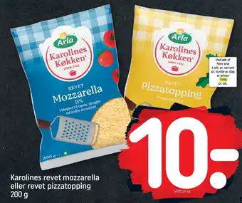 REMA 1000 Karolines revet ost mozzarella tilbud