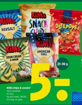 Coop 365 Kims chips tilbud