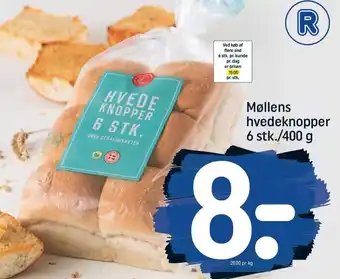 REMA 1000 Møllens hvedeknopper 6 stk./400 g tilbud