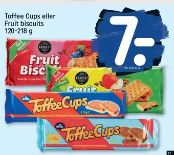 Toffee Cups eller Fruit biscuits 120-218 g