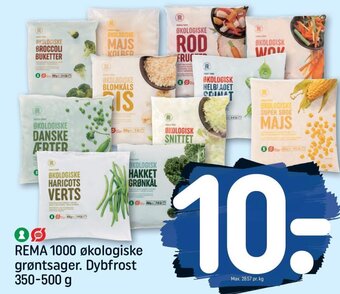 REMA 1000 REMA 1000 økologiske grøntsager. Dybfrost 350-500 g tilbud