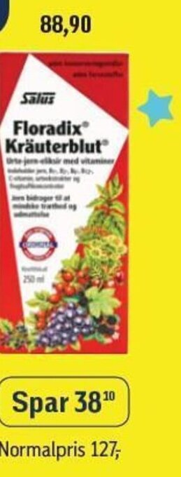 Føtex Floradix Kräuterblut tilbud