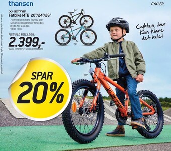 X-zite fatbike mtb 20/24/26