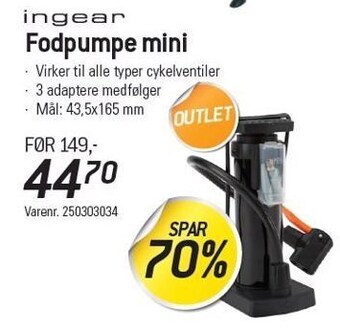 Thansen Ingear fodpumpe mini tilbud
