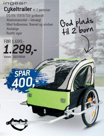 Thansen Ingear cykeltrailer tilbud