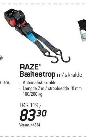 Thansen Raze bæltestop m/skralde tilbud