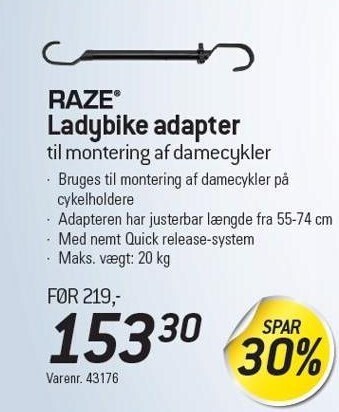 Thansen Raze ladybike adapter tilbud