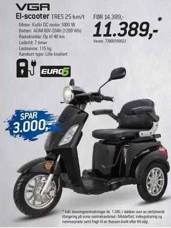 Vga el-scooter tres 25km/t