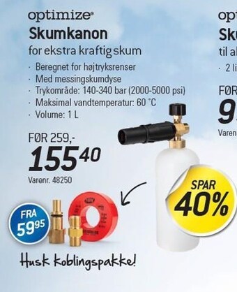 Thansen Optimize skumkanon tilbud