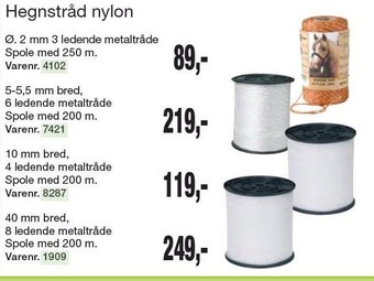 Harald Nyborg Hegnstråd nylon tilbud
