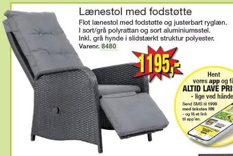 Lænestol med fodstøtte