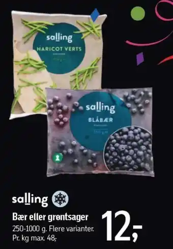 Føtex Bær eller grøntsager 250-1000 g. tilbud
