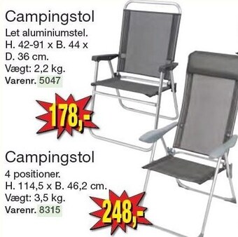 Harald Nyborg Campingstol tilbud