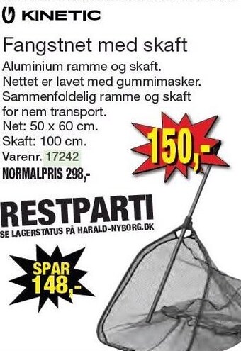 Harald Nyborg Kinetic fangstnet med skaft tilbud