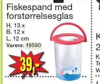 Harald Nyborg Fiskespand med forstørrelsesglas tilbud
