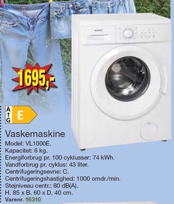 Harald Nyborg Vaskemaskine tilbud