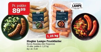Poetzsch Padborg Slagter lampe frankfurter tilbud
