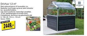 Harald Nyborg Drivhus 1,3 m2 tilbud