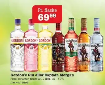 Poetzsch Padborg Gordon's gin eller captain morgan tilbud