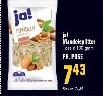 Poetzsch Padborg Ja! mandelsplitter tilbud
