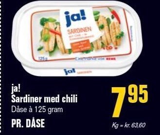 Poetzsch Padborg Ja! sardiner med chili tilbud