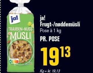 Poetzsch Padborg Ja! frugt-/nøddemüsli tilbud