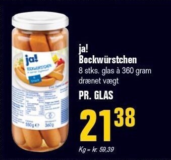 Poetzsch Padborg Ja! bockwürstchen tilbud