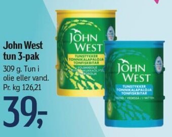 Føtex John West tun 3-pak tilbud