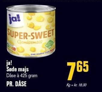 Poetzsch Padborg Ja! søde majs tilbud