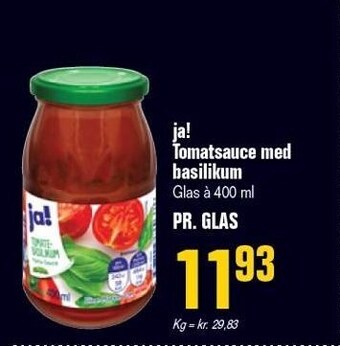 Poetzsch Padborg Ja! tomatsauce med basilikum tilbud