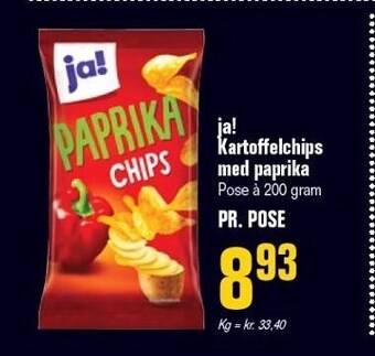Poetzsch Padborg Ja! kartoffelchips med paprika tilbud
