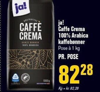 Poetzsch Padborg Ja! caffe crema 100% arabica kaffebønner tilbud