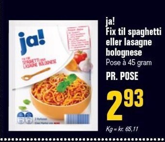 Poetzsch Padborg Ja! fix til spaghetti el. lasagne bolognese tilbud