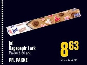 Poetzsch Padborg Ja! bagepapir i ark tilbud