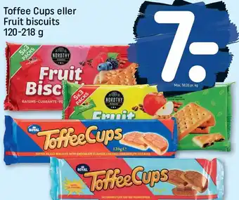 REMA 1000 Toffee cups el. fruit biscuits tilbud