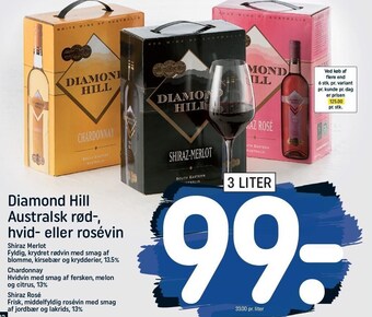REMA 1000 Diamond hill australsk rød-, hvid- el. rosévin tilbud