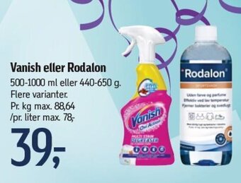 Føtex Vanish eller Rodalon tilbud