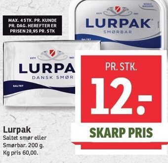 SPAR Lurpak tilbud