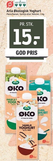 SPAR Arla økologisk yoghurt tilbud