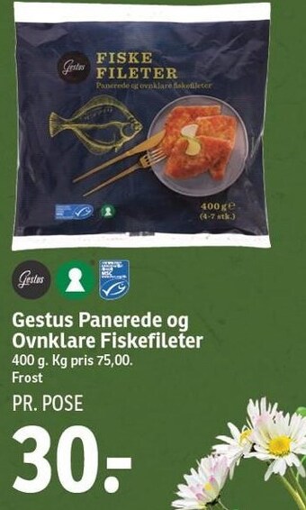 SPAR Gestus panerede og ovnklare fiskefileter tilbud