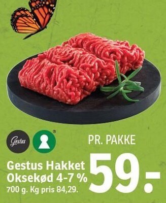 SPAR Gestus hakket oksekød 4-7% tilbud