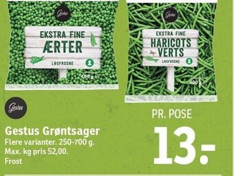 SPAR Gestus grøntsager tilbud