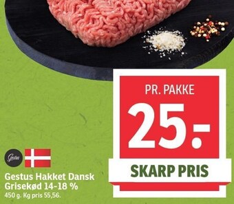 SPAR Gestus hakket dansk grisekød 14-18% tilbud