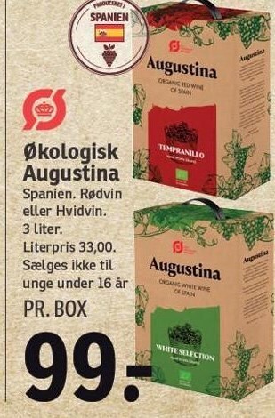 SPAR Økologisk augustina tilbud