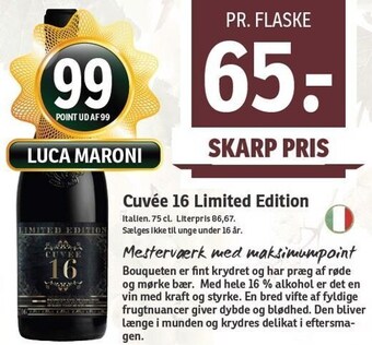 SPAR Cuvée 16 limited edition tilbud