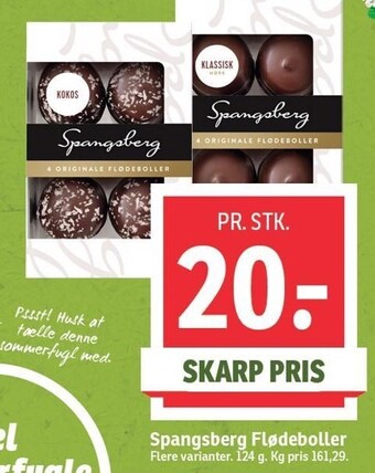 SPAR Spangsberg flødeboller tilbud