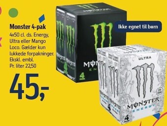 Føtex Monster 4-pak tilbud