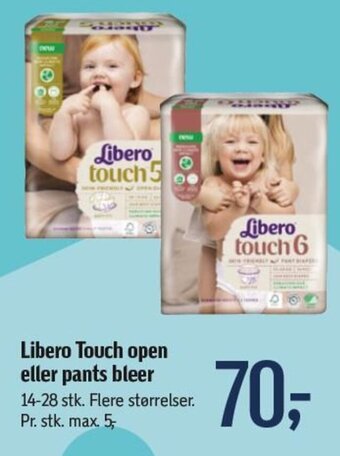Føtex Libero Touch open eller pants bleer tilbud
