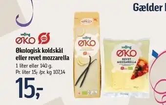 Føtex Salling øko koldskål el. revet mozzarelle tilbud